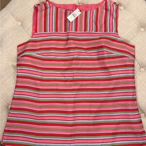 Talbots Multicolor Striped Sleeveless Blouse